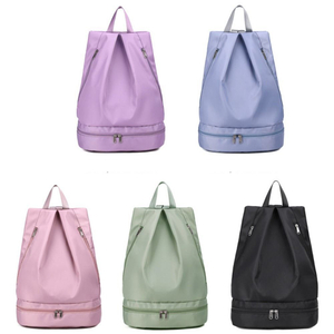 1pc Waterproof Fitness Bag Beach Backpack Women's Swimming Bag Travel Outdoor Portable Storager Shoes Bag Wet Dry Separation