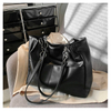 Shoulder Side Bags for Women Vintage Solid Color Simple Large Capacity Big PU Leather The Latest Handbags Travel Totes