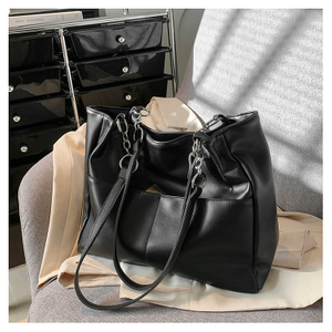 Shoulder Side Bags for Women Vintage Solid Color Simple Large Capacity Big PU Leather The Latest Handbags Travel Totes