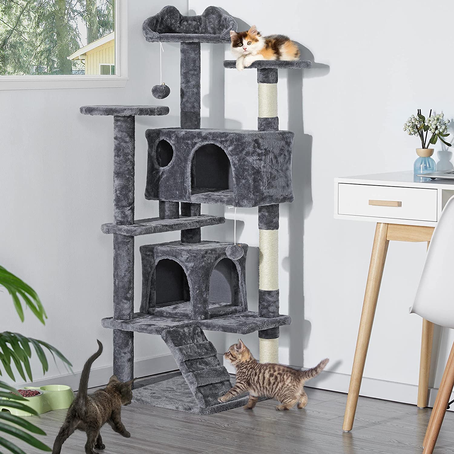 Wholesale Pet Toy Plush Animal Wholesale Luxury Large Cat Tree Tower Houses Cratcher Climbing Pet Cat Tree