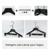 Beishite Clothing Hanger Custom LOGO Matt Black Wooden Brand Coat Suit Hangers for Clothes