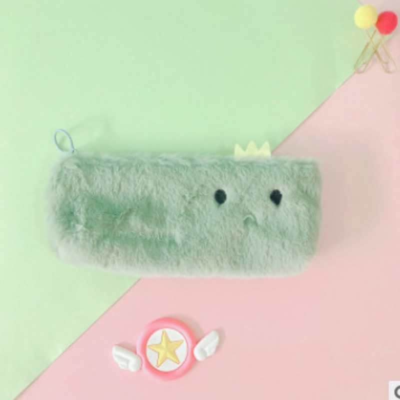1 Pieces Kawaii Cute Dinosaur Plush Pouch Pencil Case Bag Key Chain Pendant Coin Purse Wallet Case Pouch Bag School Supplies