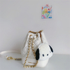 Cute Cartoon Plush Cloud Panda Animal Keychain Kindergarten Name Tag Lanyard Key Ring for Women Girls Backpack Anti-Loss Pendant
