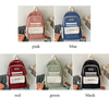 Nylon Large Capacity Backpack Teenage Pure Colour Schoolbag Women Men Waterproof Travel Rucksack Bags Student School Bag