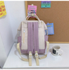 Large-capacity Junior High School Student Schoolbag Color Matching Simple Waterproof Backpack Leisure Travel Storage Bag