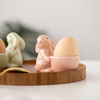 Ceramic Rabbit Shape Egg Cup Easter Cute Bunny Shaped Egg Stand Holder Tabletop Ornaments Hard Boiled Egg Holder For Lunch Decor