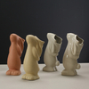 20.3cm Nordic White Ceramic Decoration Dried Flower Vase Foyer Desktop Study Cute Rabbit Ornament Living Room Flower Planter