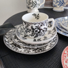 English Style Flower Ceramic Mugs Coffee Cup And Plate Milk Tea Cup Ins Oatmeal Breakfast Mug Drinkware Kitchen Cup Set