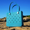 Beach Bag Summer Beach Basket Women Picnic Tote Bag Holes Waterproof Handbag Pouch Shopping Shoulder Bag