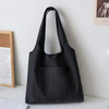Women Shopping Shoulder Bag Ladies Reusable Eco Foldable Supermarket Handbag Street Style Student Aesthetic Storage Canvas Bags