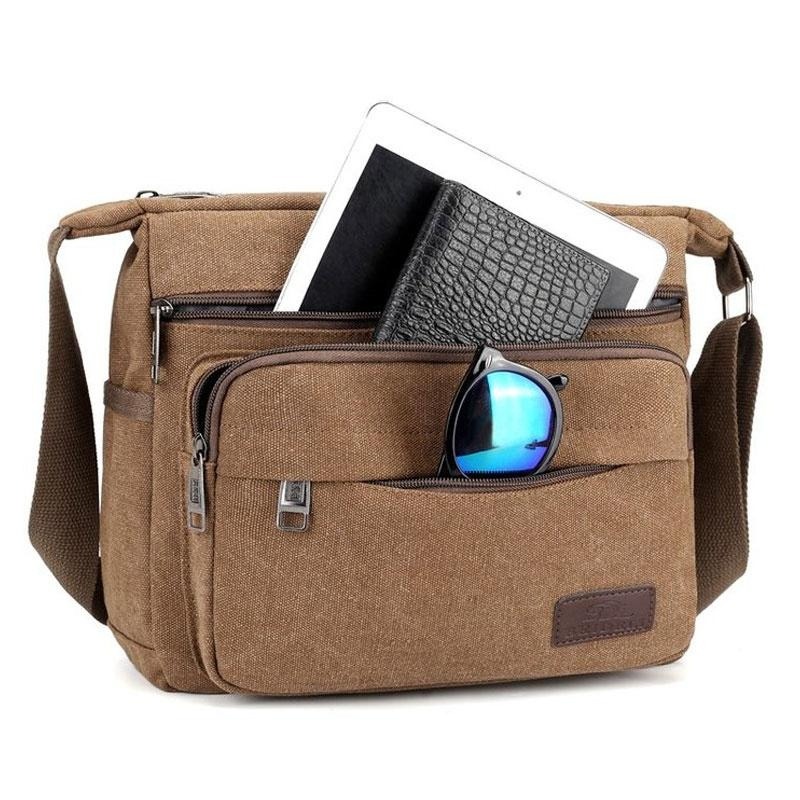 Fashion Canvas Single Shoulder Bag Men Women Unisex Travel Crossbody Bag Outdoor Casual Satchel Vintage Messenger Bags