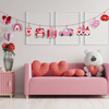 Valentine's Day Wooden Hanging Ornaments Valentines Tree Decorations Halloween Gnomes Wood Cutouts with Ropes Halloween Signs