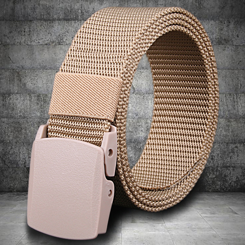 Military Men Belt 2024 Army Belts Adjustable Belt Men Outdoor Travel Tactical Waist Belt with Plastic Buckle for Pants 120cm