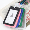 Unisex Work Color ID Card Holder Lanyard Badge Holders Identification Sleeve Dual Clear Business Exhibit School Strap Neck Hang