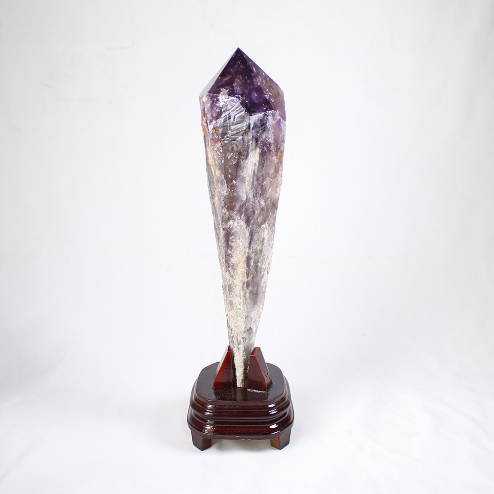 Amethyst Wand Stone Natural Crystal Healing Tower Raw Reiki Gem Minerals Specimen Feng Shui Spiritual Wicca Sceptre Decoration