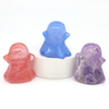 Natural Healing Crystals Stone Ghost Statue Reiki Energy Chakra Gemstone Quartz Animal Figurine, Home Halloween Decoration, 1.2"