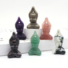 Yoga Goddess Statue for Bedroom Decor Natural Healing Crystal Carved Abstract Art Craft Reiki Meditation Figurine Wholesale 1.5"