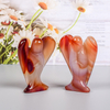 Agate Angel Figurine Mini Gift Crystal Stone Carnelian Angels Healing Office Decor Mascot Good Lucky Chakra Home Decoration