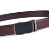 Men's Leather Ratchet Automatic Buckle Belt Suitable with Formal Casual Trousers