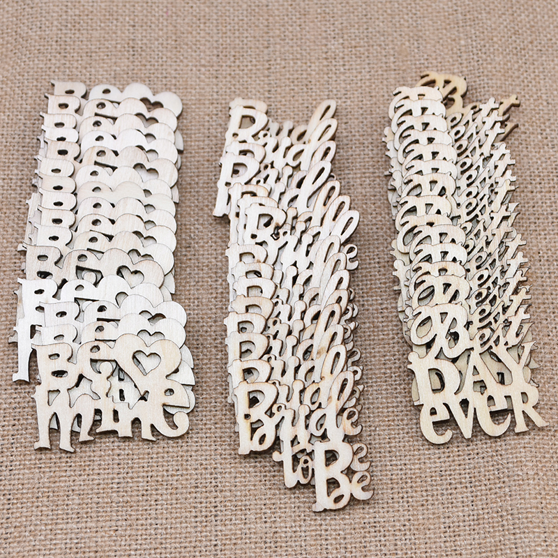 15/30pc Wooden Letter Love Wedding Just Married Mr Mrs Wood Slices For Happy Birthday Wedding Decor Valentine's Day Wood Pendant
