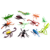 12PCS Simulation Plastic PVC Mini Insect Animals Models Spider Cockroach Beetle Grasshopper Dragonfly Ant Mantis Educational Toy