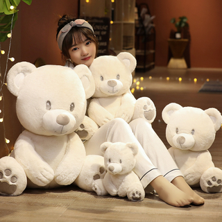 Hot Nice 1pc 25cm/40cm Huggable Stuffed High Quality Classic White Teddy Bear Plush Toys Cute Dolls Lovely Gift for Girls
