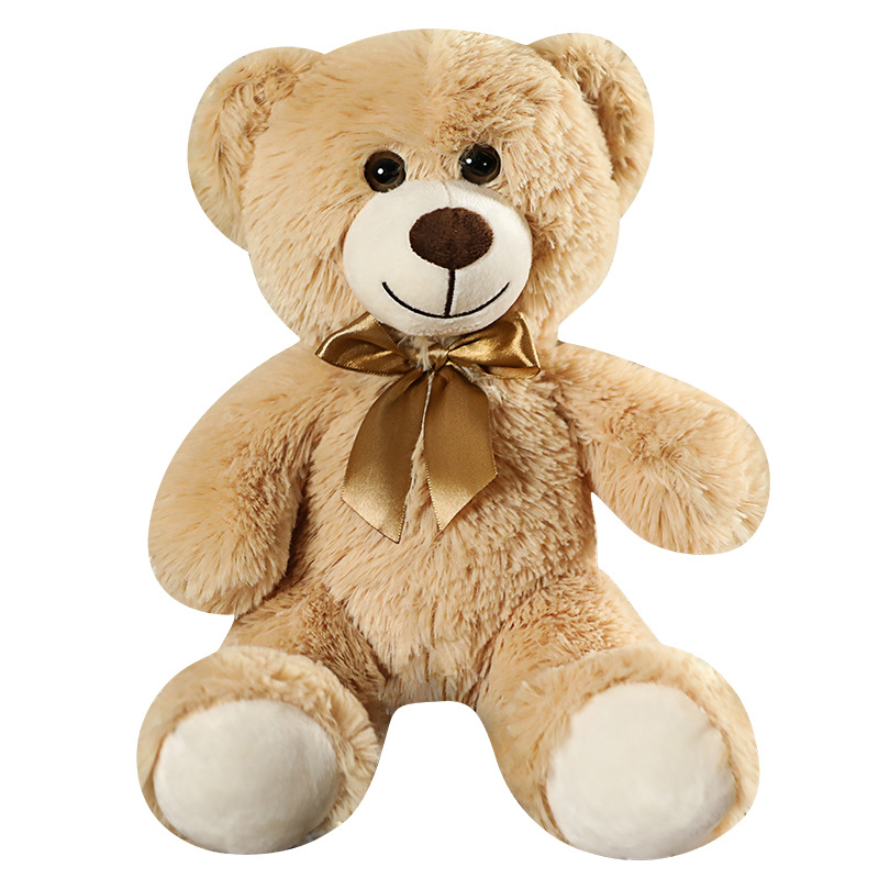 35CM Cute Colorful Bow Tie Bear Doll Plush Toy Hug Bear Doll Children Birthday Gift Pillow Teddy Bear Home Living Room Bedroom