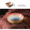Japanese Style Customized Rice Noodle Ramen Bowls Set Colored Glaze Serving Bowls Ceramic Ramen Noodle Bowl Set