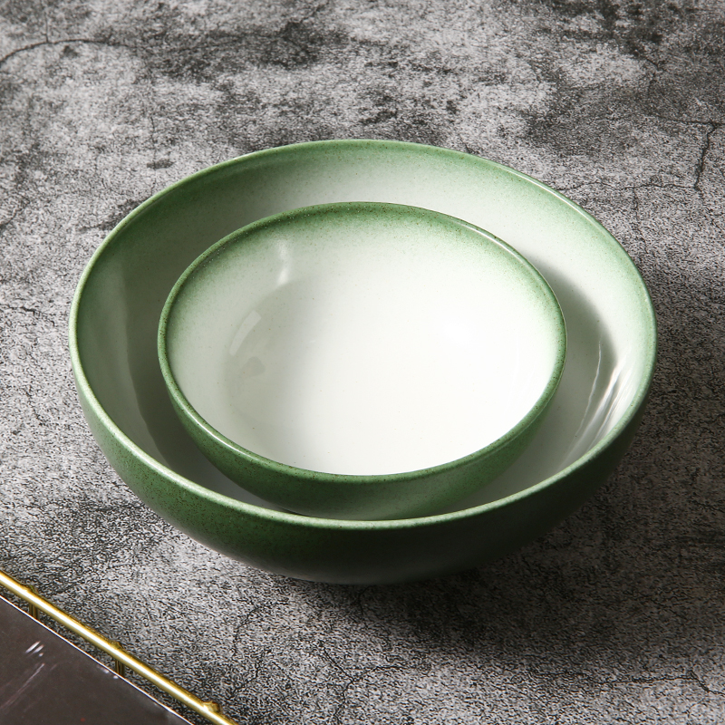 Customized Oval Ceramic Bowl Salad Glaze Irregular Bowls Fruit Deep Plate Wholesale Porcelain Mexican Dinner