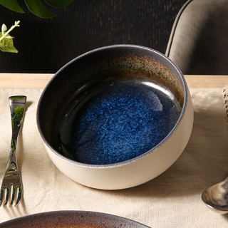 New Round Large Serving Hotel Colored Glazed Ceramic Soup Bowls Custom Special Italian Bowl Salad Bowl