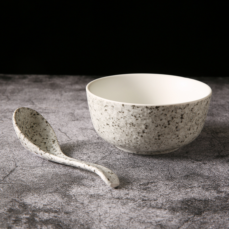 Factory Direct Wholesale Japanese Design Matte Cheap Big Under Glazed Bowls Ceramic Salad Bowl