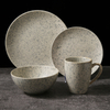 Granite Ceramic Plate Nature Stone Pattern Ceramic Dinner Sets Porcelain Granite Grain Round Plate Bowl Mug Set