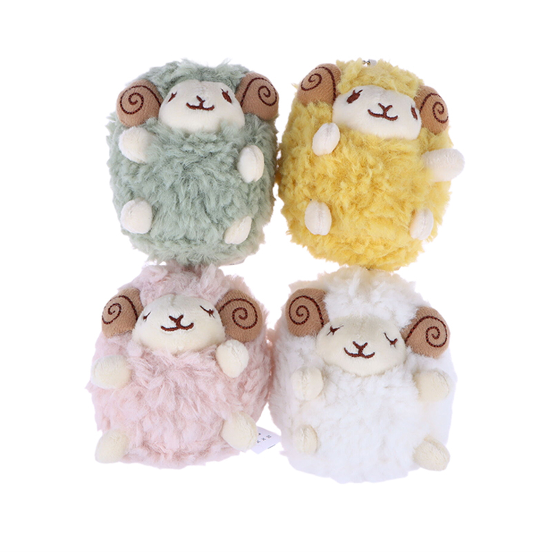 1Pc Backpack Decor Sheep Plush Pendant Cute Mini Sheep Plush Pendant Soft Lamb Doll Ornament Keychain For Car Decoration