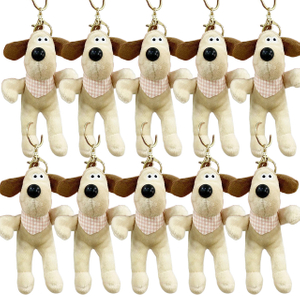 Cartoon Plush Key Pendant Cute Dog Plush Pendant Plush Toy Keychain Girl Gift Cartoon Doll Doll Grab Machine Doll Key Pendant