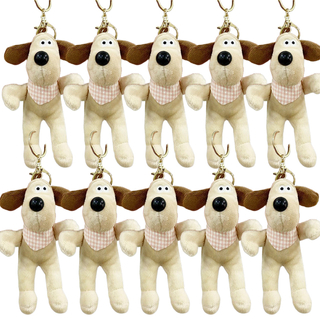 Cartoon Plush Key Pendant Cute Dog Plush Pendant Plush Toy Keychain Girl Gift Cartoon Doll Doll Grab Machine Doll Key Pendant