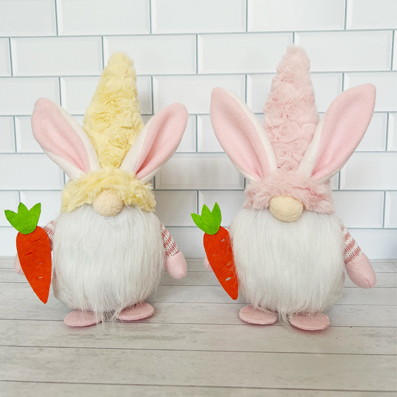 Easter Rabbit Doll Decoration Faceless Elderly Dwarf Doll Festival Home Decor Cross Border New Style
