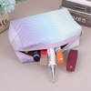 1PCS Women's PU Leather Gradient 3D Makeup Bag Travel Portable Wash Bag Cosmetics Portable Travel Storage Bag