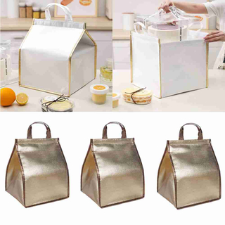 Foldable Large Cooler Bag Portable Food Cake Insulated Bag Aluminum Foil Thermal Box Waterproof Ice Pack Lunch Box Delivery Bag