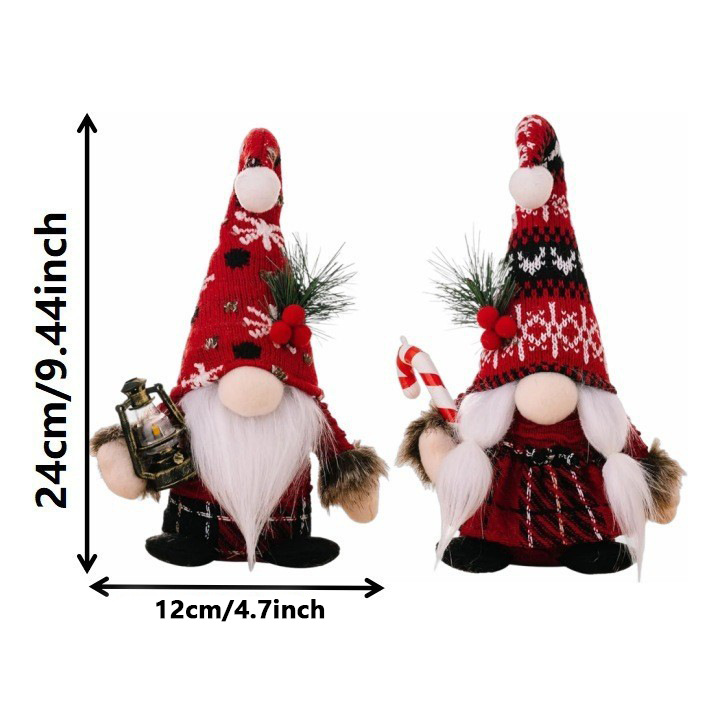 Christmas New Product Cane American Faceless Doll Knitted Bent Hat Dwarf Standing Doll Ornament