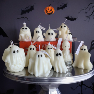 1pc Ghost Wax Candle - Smokeless Candle, Suitable For Home Decor, Halloween Party Decorations, Atmosphere Fragrance Candle