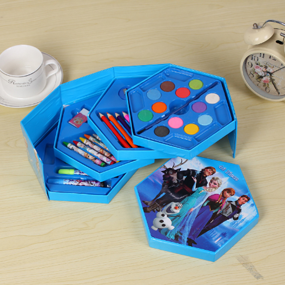 Art Set 208 Pieces Big Color Set School Supplies Drawing Kits Children Painting Toys School Colors