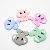 Cute-idea 1pc Elephant Teether Cartoon Animal Baby Teethers Food Grade Silicone Beads Baby Products Chewable Pacifier Toys DIY