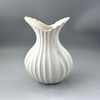 2025 Europe Style Elegant Minimalistic Table Pottery Floral Vase Cylinder Modern Unique Small Ceramic Matte White Flower Vase