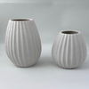Simple Wholesale Custom Luxury Conical Vertical Texture Hotel Home Decoration Ceramic Vase Ornaments