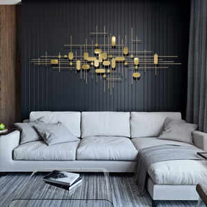 Modern Light Luxury Ornaments Landscape Creative Metal Decor Wall Art