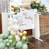 152pcs Green Silver Macaron Metal Balloon Garland Arch Wedding Birthday Balloons 