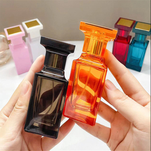 50ml Glass Refillable Spiral Thick Bottom Square Glass Atomizer Perfume Bottle Cosmetic Empty Spray Bottle Container