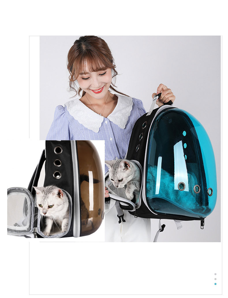 Customize Portable Cat Backpack Travel Carry Dog Transparent Bubble Bag Space Capsule Pet Carrier