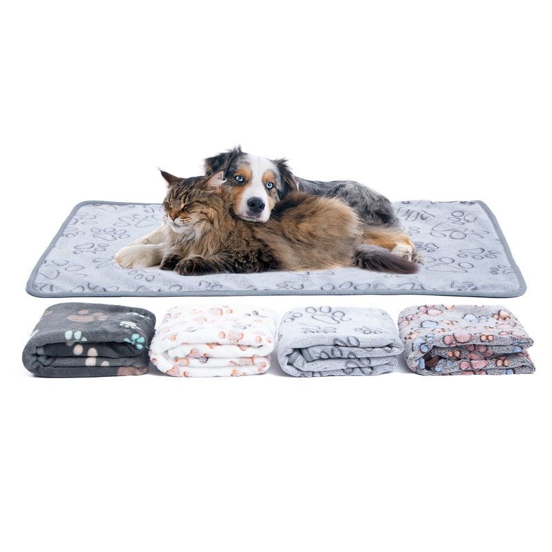 2024 Soft Cute Warm Fluffy Fleece Flannel Dog Puppy Pet Pad Mat Throw Cover Blanket