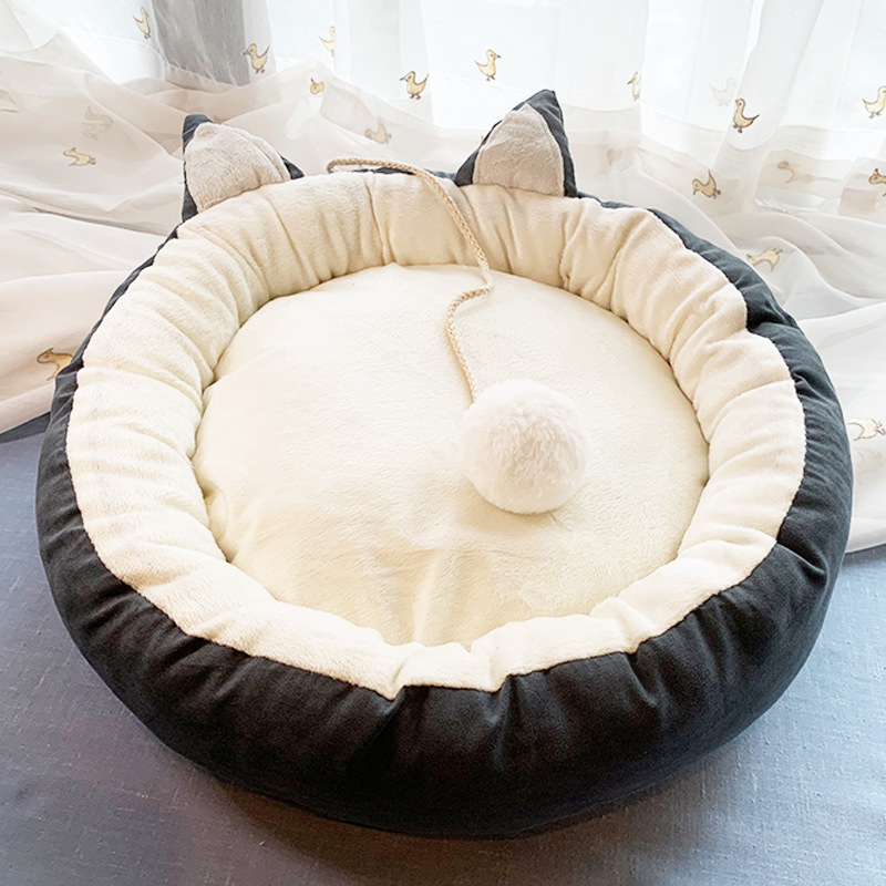 1PC Cute Ear Pet Dog Bed Winter Warm Fleece Dog House For Chihuahua Luxury Sofa Kennel Nest Puppy Cat Bed Dog Cushion Hondenmand